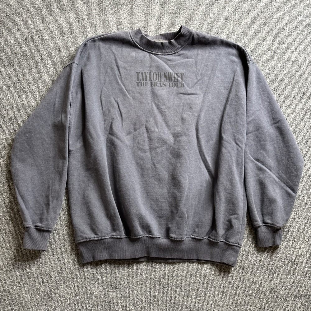 Taylor Swift Sweatshirt Small Blue 2023 The Eras Tour Crewneck Official Pullover